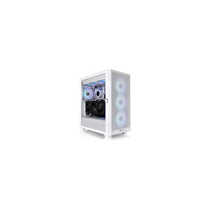Thermaltake S250 TG ARGB - Mid Tower PC Case - Snow White, Tempered Glass, ARGB, ATX/E-ATX/mATX/Mini-ITX — image 1