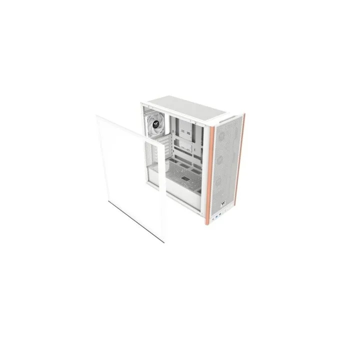 Thermaltake S370 WS Snow White Mid Tower Case - Wood Accents, 4x CT120 Fans - CA-11J-00M6WN-00 — image 7