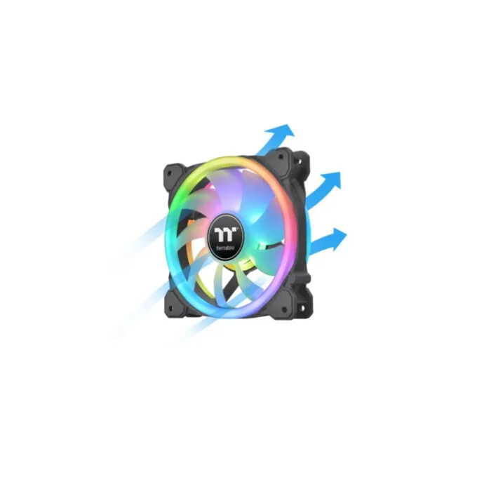 Thermaltake SWAFAN 12 Premium - 3-Pack 120mm RGB Case Fans, Black, Hydraulic Bearing — image 2