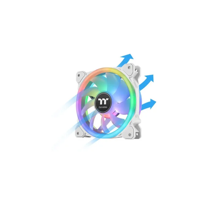 Thermaltake SWAFAN 12 RGB Radiator Fan - 120mm White - 500–2000 RPM, Hydraulic Bearing, 3-Pack — image 2