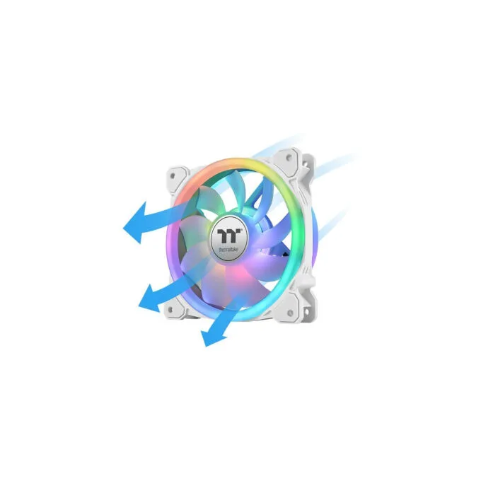 Thermaltake SWAFAN 12 RGB Radiator Fan - 120mm White - 500–2000 RPM, Hydraulic Bearing, 3-Pack — image 3
