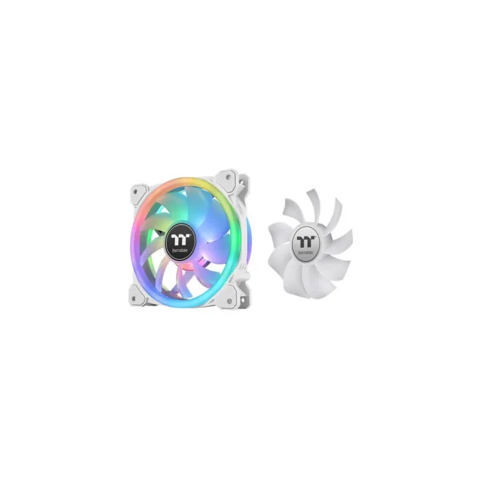 Thermaltake SWAFAN 12 RGB Radiator Fan - 120mm White - 500–2000 RPM, Hydraulic Bearing, 3-Pack — image 1
