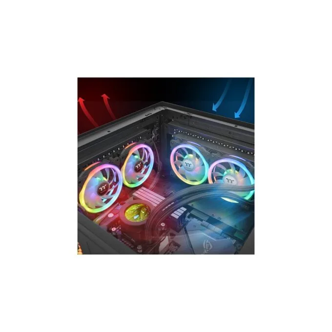 Thermaltake SWAFAN 14 RGB Radi. Fan Black - TT Premium Edition 3 Pack — image 4