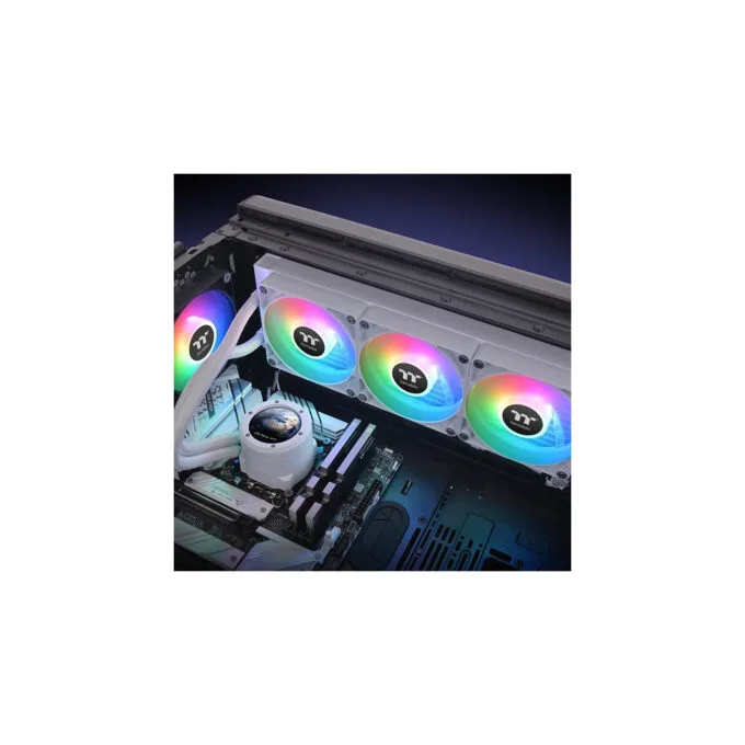 Thermaltake TH360 V2 Ultra ARGB - AIO Liquid Cooler 360mm - Snow (White), TFT-LCD Pump, ARGB Sync — image 6
