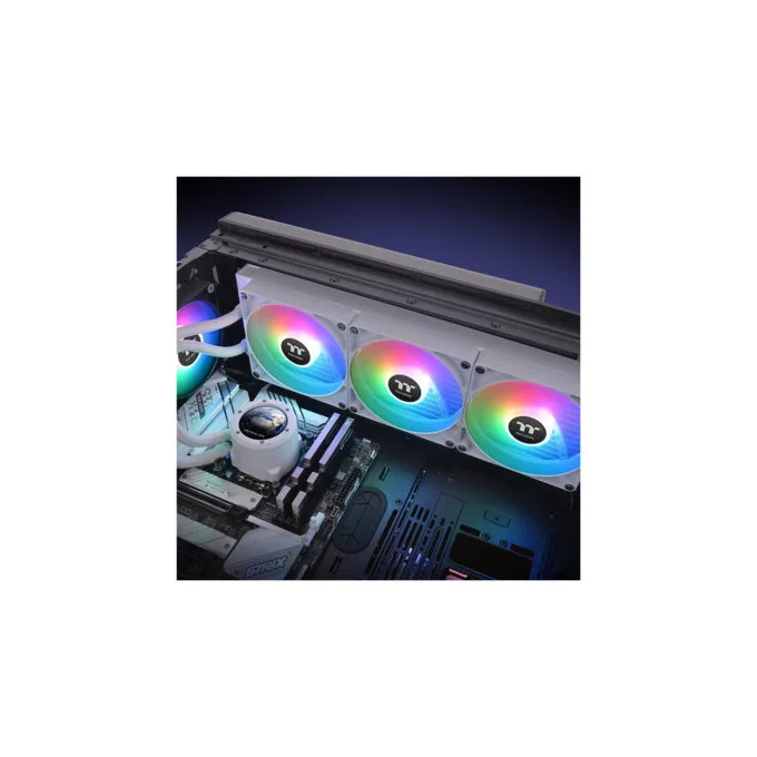 Thermaltake TH420 V2 Ultra ARGB - 420mm AIO Liquid CPU Cooler - Snow White, 3x140mm Fans, TFT-LCD — image 6