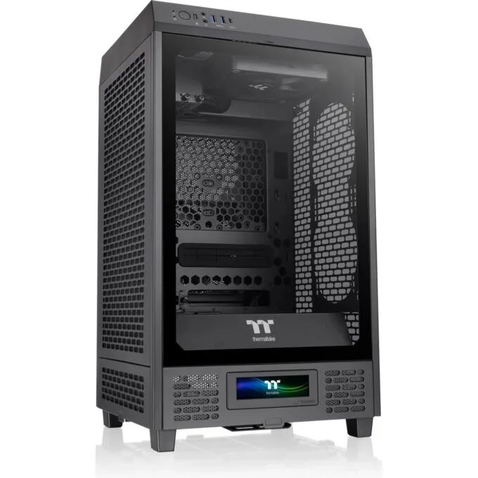 Thermaltake The Tower 200 - CA-1X9-00S1WN-00 - Black Mini-ITX Tower, Supports 380mm GPU & 200mm CPU Cooler, USB-Ax2 + USB-C — image 1