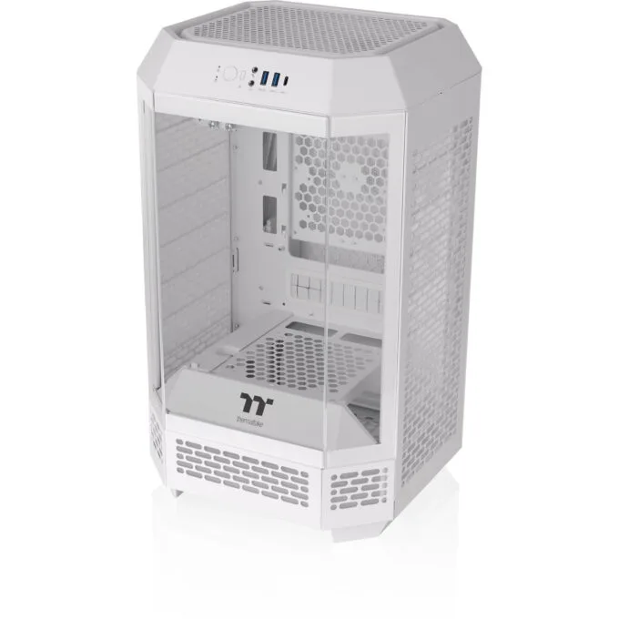 Thermaltake The Tower 250 Snow White - Mini-ITX Mini Tower Case, 3.9" LCD, USB-C, 360mm GPU Support — image 2