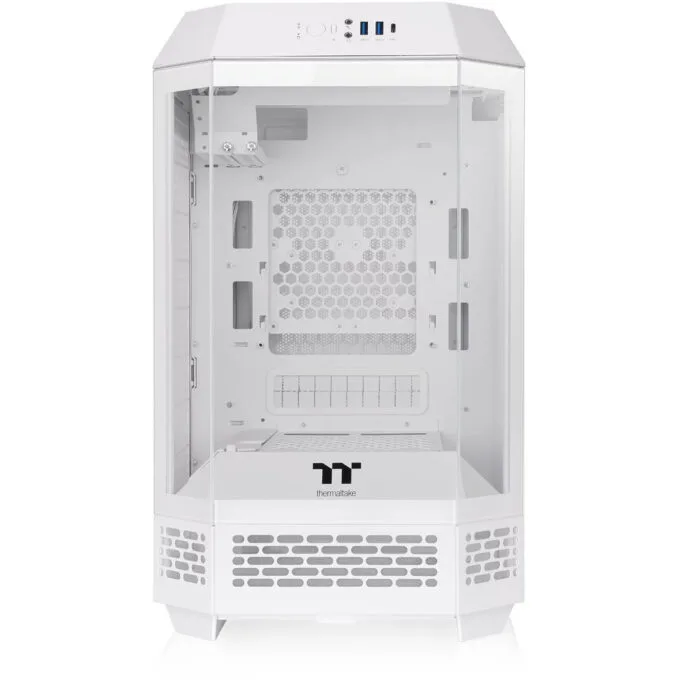 Thermaltake The Tower 250 Snow White - Mini-ITX Mini Tower Case, 3.9" LCD, USB-C, 360mm GPU Support — image 1