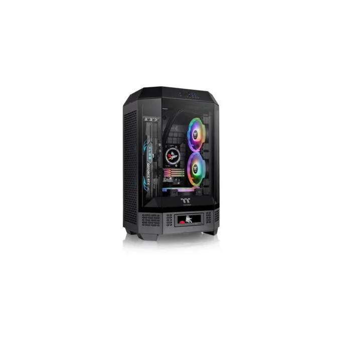 Thermaltake The Tower 300 - Black Micro-ATX / Mini-ITX Tempered Glass Case with USB-C & ARGB — image 1