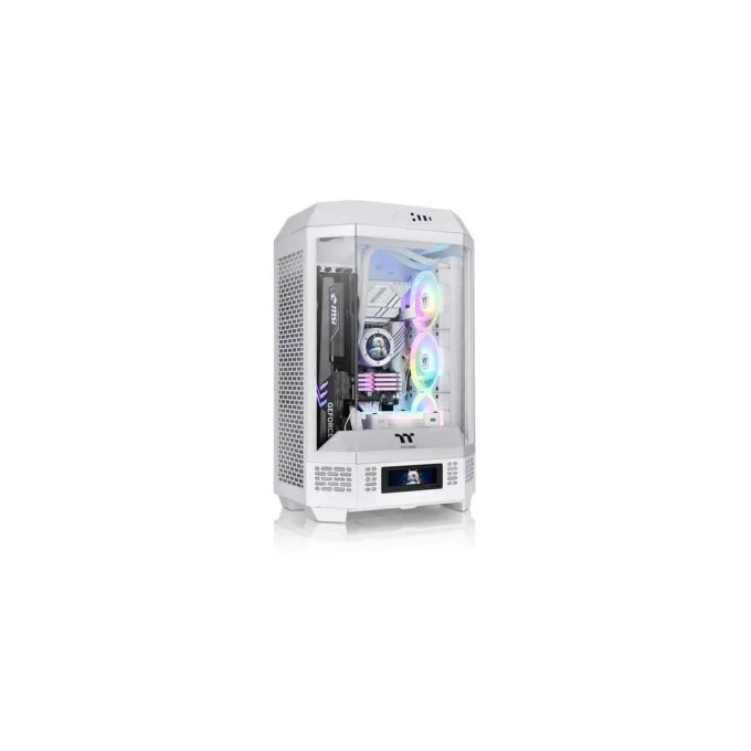 Thermaltake The Tower 300 - Micro-ATX Snow White Case, Tempered Glass, Supports 400mm GPU & 210mm CPU Cooler — image 1