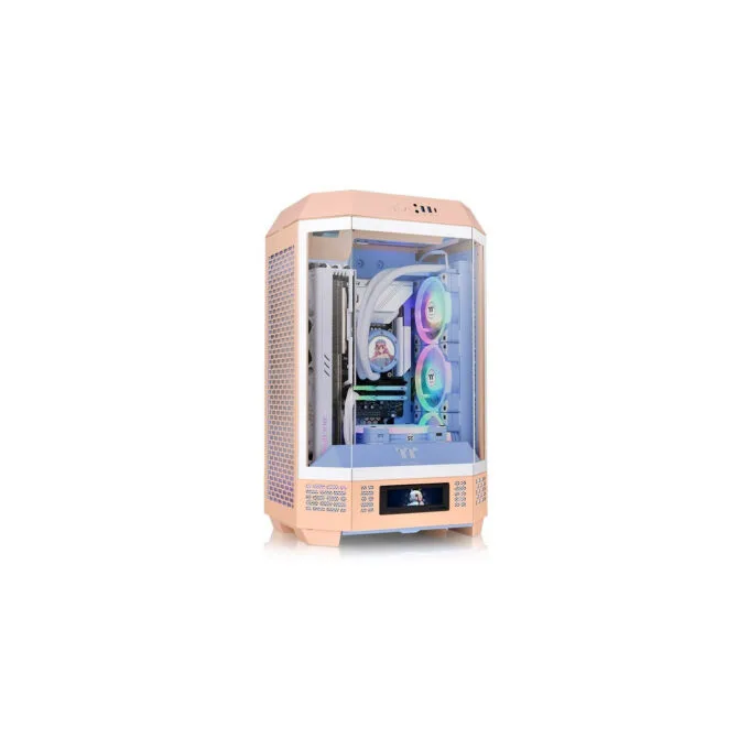 Thermaltake The Tower 300 - Peach Fuzz - Micro-ATX / Mini-ITX Compact PC Case, SPCC — image 1