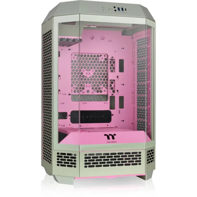 Thermaltake The Tower 300 TG - Micro-ATX/Mini-ITX Micro Tower PC Case - Plum — image 1