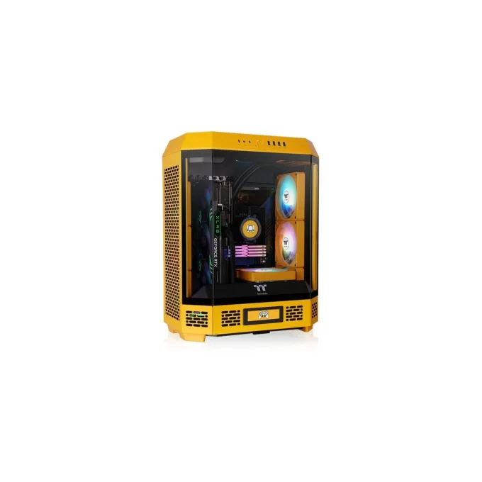 Thermaltake The Tower 600 Bumblebee - Yellow Mid-Tower ATX/mATX/Mini-ITX - Tempered Glass, USB-C Gen2 — image 2