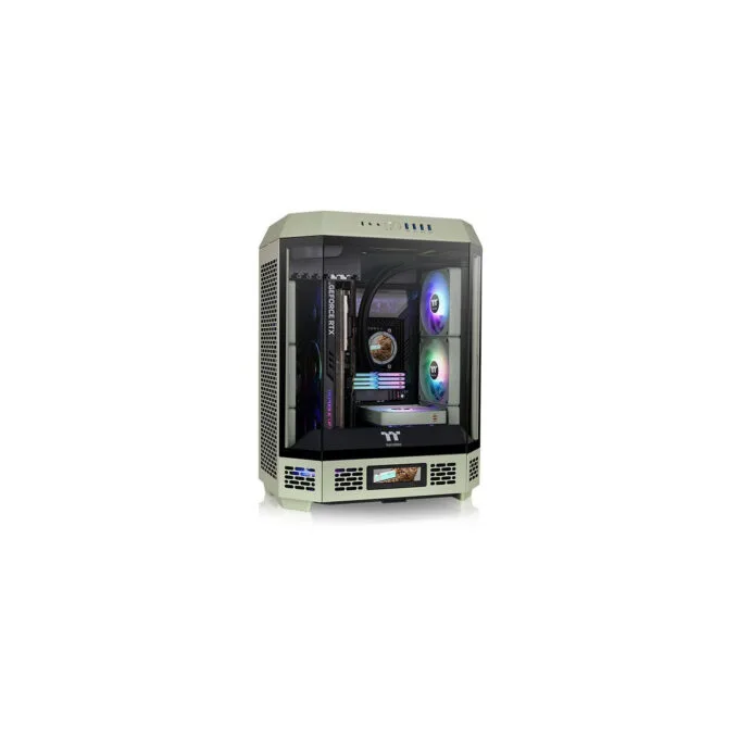 Thermaltake The Tower 600 - CA-1Z1-00MEWN-00 - Mid Tower ATX Case, Matcha Green, Tempered Glass — image 1