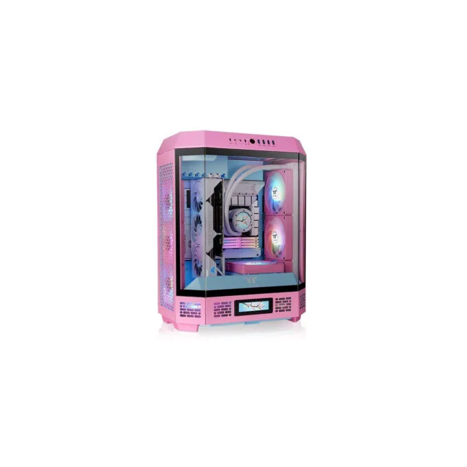 Thermaltake The Tower 600 - Mid Tower PC Case - Bubble Pink, Tempered Glass, ATX/mATX/Mini-ITX, USB-C — image 2