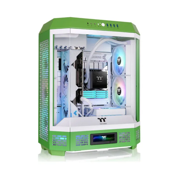 Thermaltake The Tower 600 - Mid Tower PC Case - Light-Year Green, Tempered Glass, ATX/mATX/Mini-ITX, USB-C — image 2