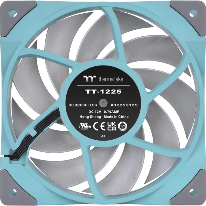 Thermaltake TOUGHFAN 12 Radiator Fan - Turquoise - 120mm PWM High Static Pressure 500-2000 RPM — image 4