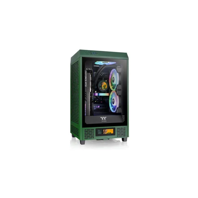 Thermaltake Tower 200 TG - Mini-ITX Mini Tower Case, Dark Green, 380mm GPU, 200mm CPU Cooler — image 1