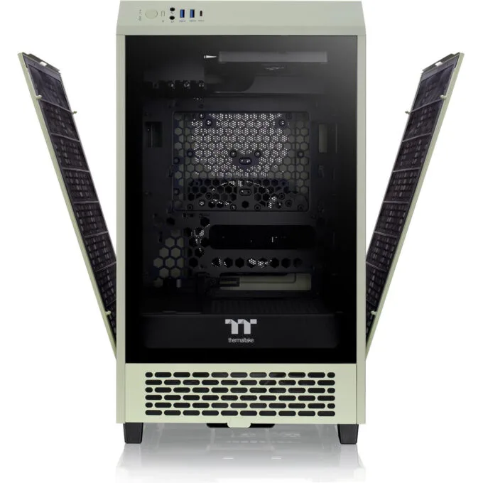 Thermaltake Tower 200 TG - Mini-ITX PC Case, Tempered Glass, Green, Fits 380mm GPU — image 2