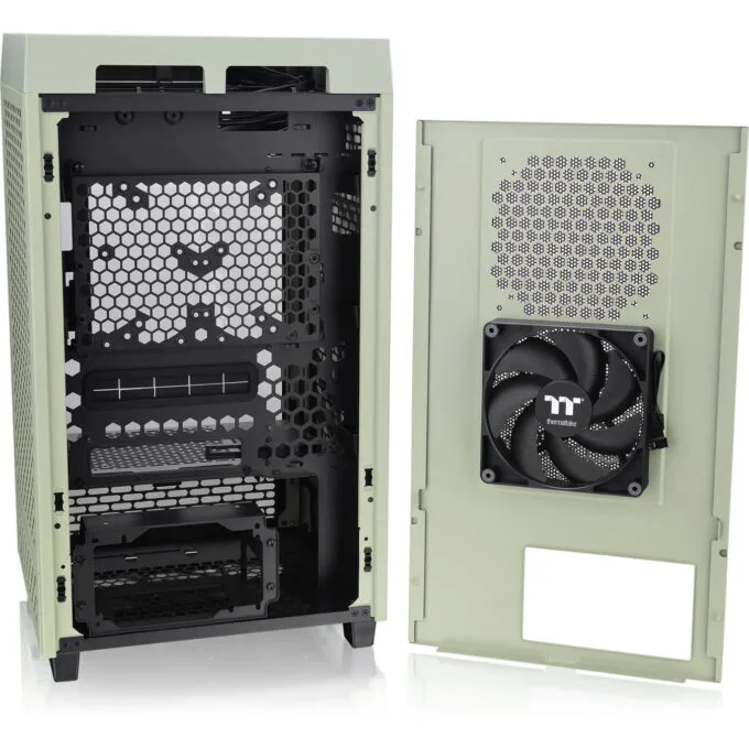 Thermaltake Tower 200 TG - Mini-ITX PC Case, Tempered Glass, Green, Fits 380mm GPU — image 3