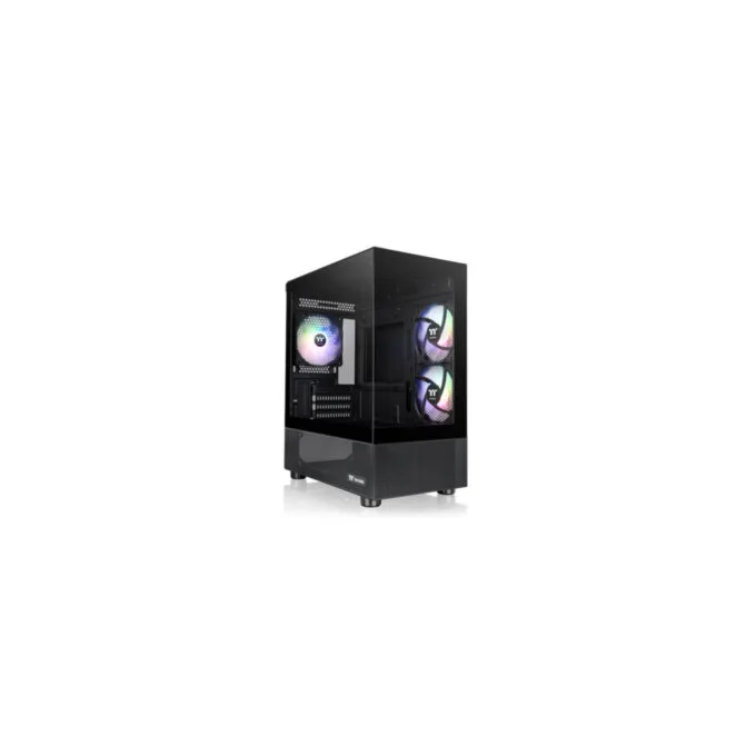 Thermaltake View 170 TG ARGB - Micro-ATX/Mini-ITX Micro Tower Case, Black, Tempered Glass, ARGB Fans — image 1