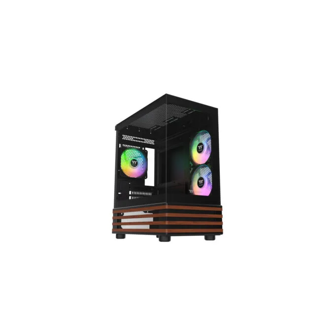 Thermaltake View 170 WS ARGB - µATX Mini Tower PC Case with Wood Accent - CA-1Z4-00M1WN-WS — image 1