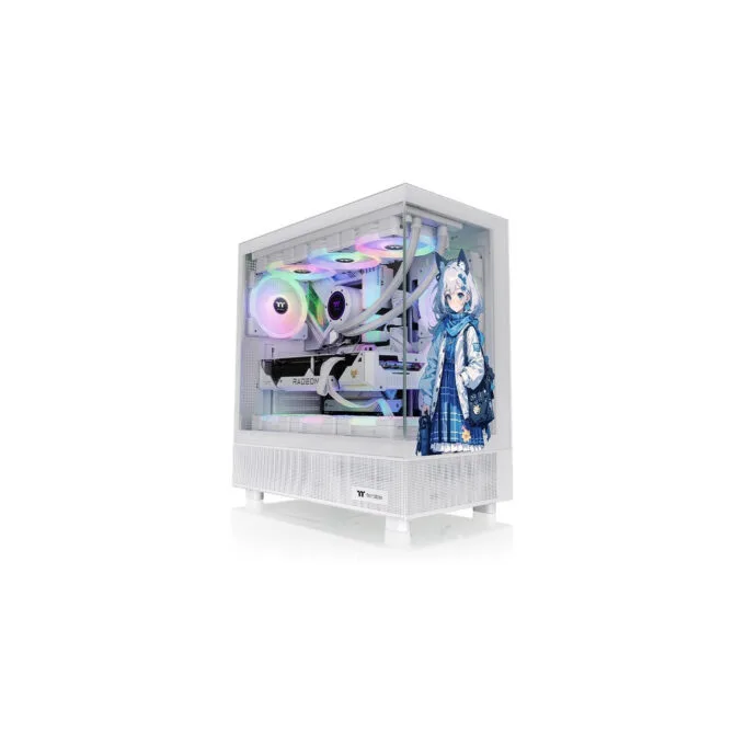 Thermaltake View 270 SP Edition - Snow White Mid Tower PC Case - Tempered Glass, USB-C, Micro-ATX/E-ATX Support — image 1