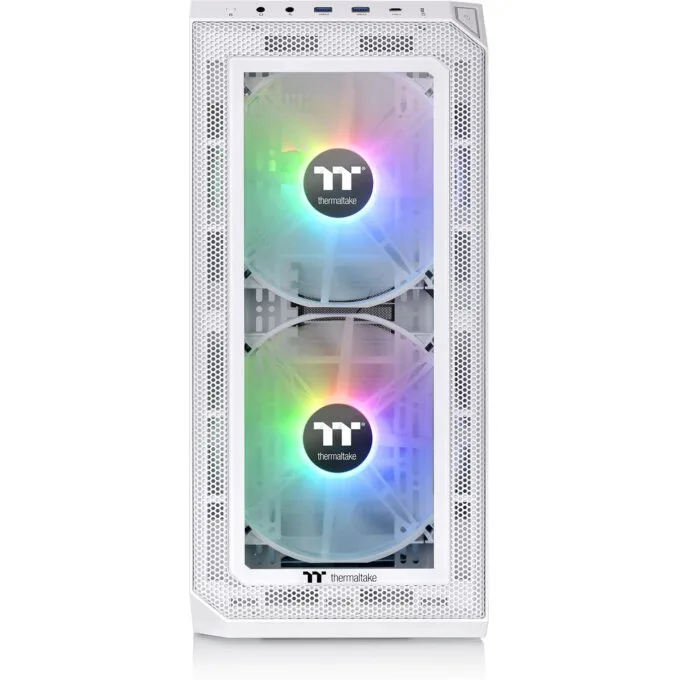 Thermaltake View 300 MX - Mid Tower PC Case - Snow White, Tempered Glass, ARGB Fans, E-ATX/ATX/mATX/Mini-ITX — image 1