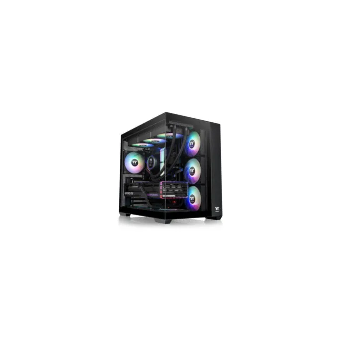 Thermaltake View 380 TG ARGB Mid Tower ATX PC Case - Black, Tempered Glass, 4x 120mm ARGB Fans — image 2