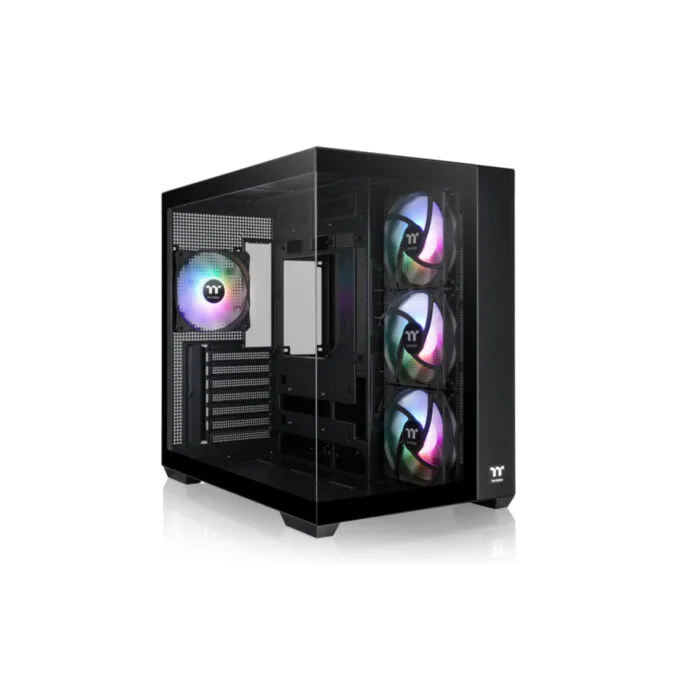 Thermaltake View 380 TG ARGB Mid Tower ATX PC Case - Black, Tempered Glass, 4x 120mm ARGB Fans — image 1