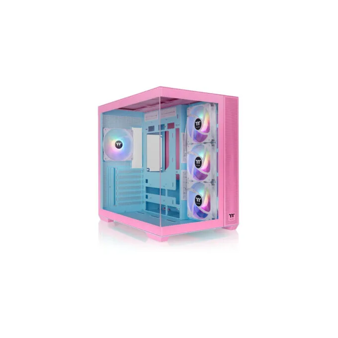 Thermaltake View 380 TG ARGB - Mid Tower PC Case - Bubble Pink/White, Tempered Glass, ARGB, ATX/mATX/Mini-ITX — image 1