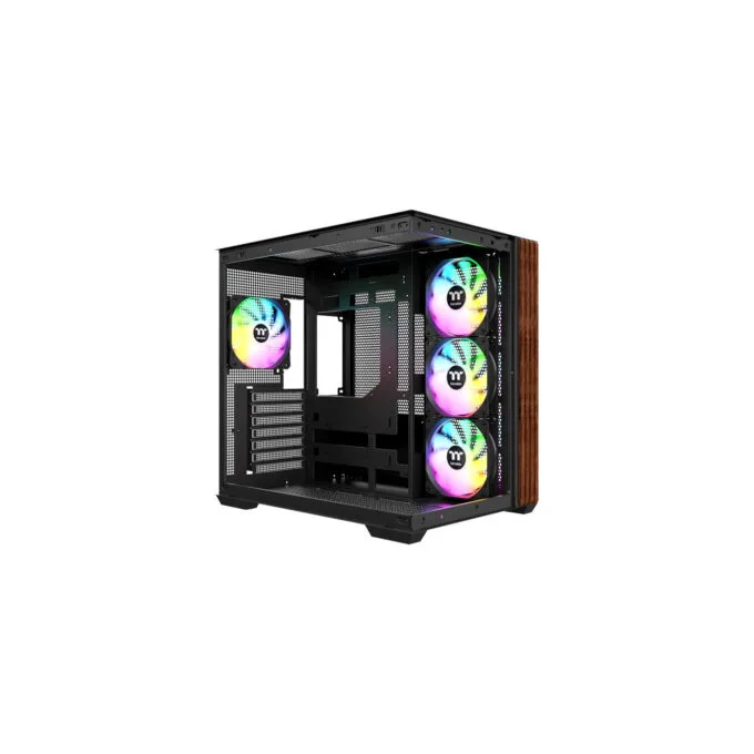 Thermaltake View 380 WS ARGB Mid Tower Chassis - Black/Wood - CA-1Z2-00M1WN-WS — image 1