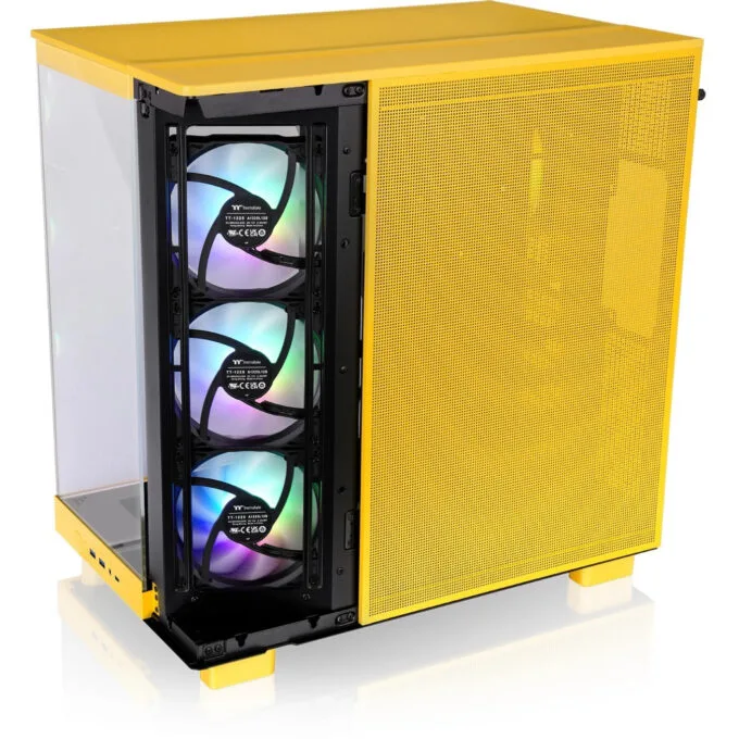 Thermaltake View 380 XL TG ARGB - Bumblebee Yellow Mid-Tower PC Case — image 2