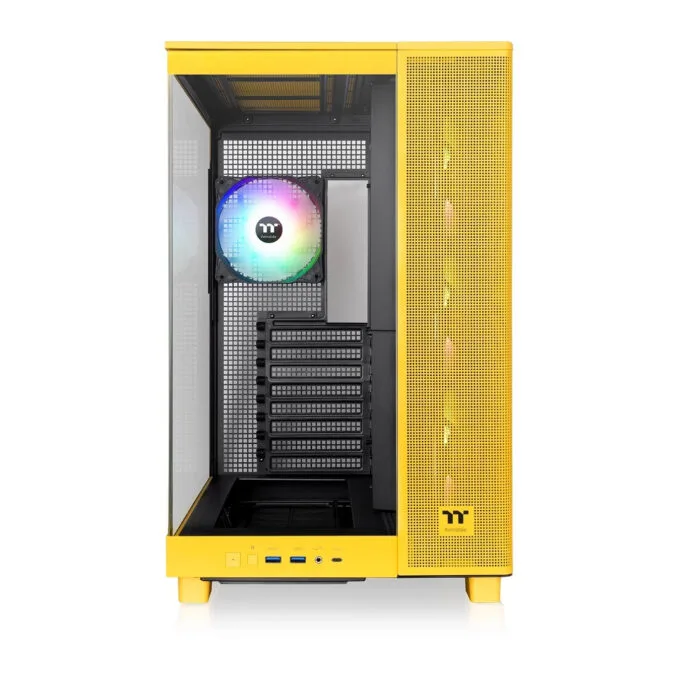 Thermaltake View 380 XL TG ARGB - Bumblebee Yellow Mid-Tower PC Case — image 4