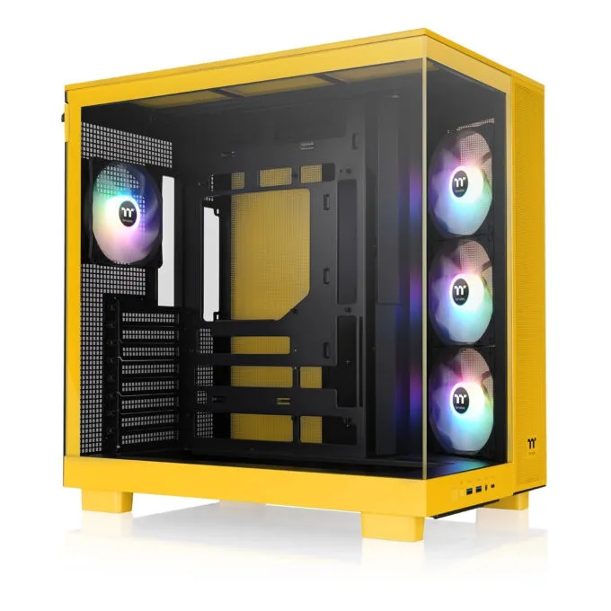 Thermaltake View 380 XL TG ARGB - Bumblebee Yellow Mid-Tower PC Case — image 1