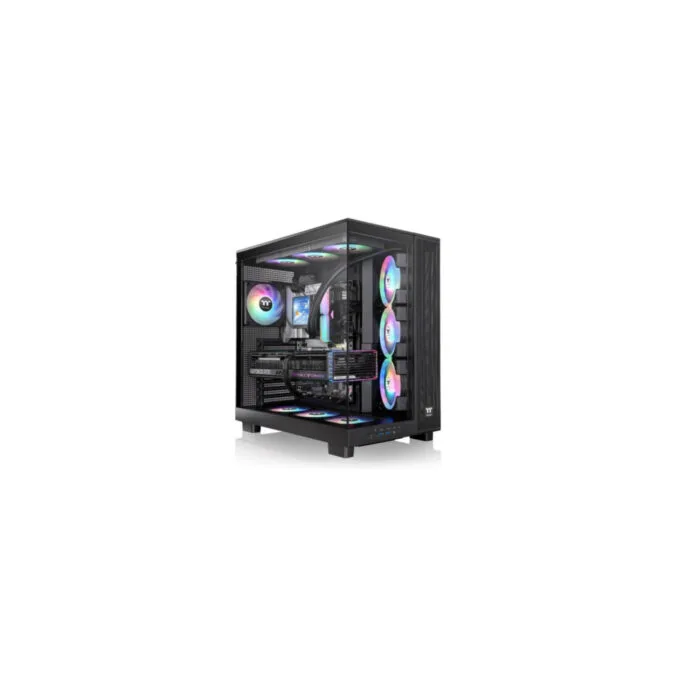 Thermaltake View 380 XL TG ARGB CA-1E7-00M1WN-00 - Mid Tower PC Case, Black, Tempered Glass, 4x ARGB Fans — image 1