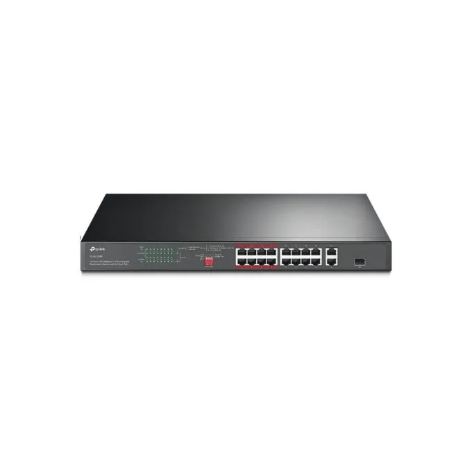 TP-Link 16-Port Gigabit PoE Switch TL-SL1218P - 16x Gigabit PoE Ports, 131-250 W Budget — image 1