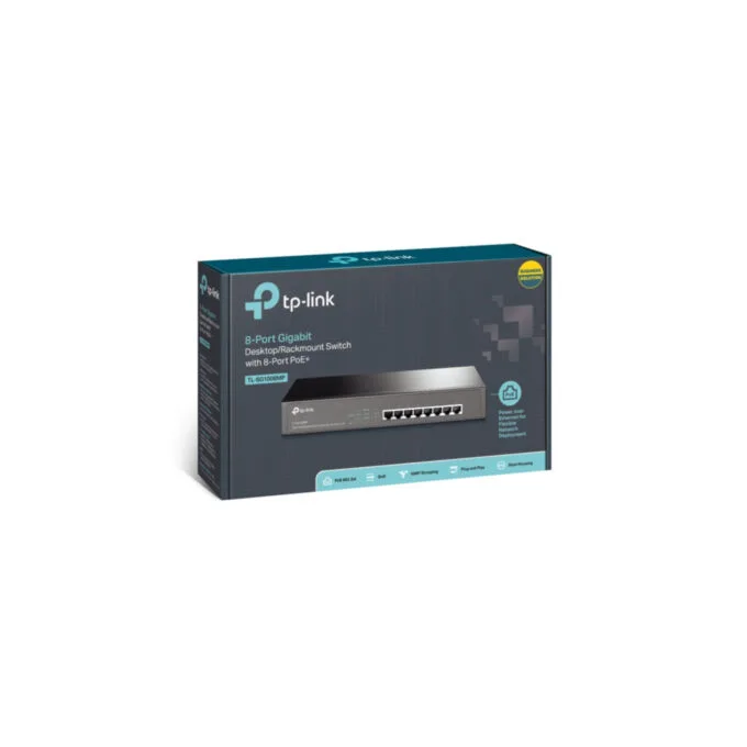 TP-Link 8-Port Gigabit PoE+ Switch - TL-SG1008MP - 8x 10/100/1000, PoE+ — image 4