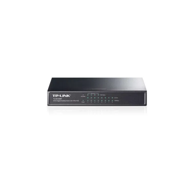 TP-Link 8-Port Gigabit Unmanaged Switch TL-SG1008P - 4x PoE, 53W Budget, Fanless Desktop — image 1