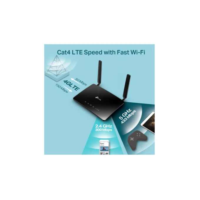 TP-Link Archer MR200 - Dual-Band 4G LTE Router - Wi-Fi 5, Nano-SIM Slot — image 6