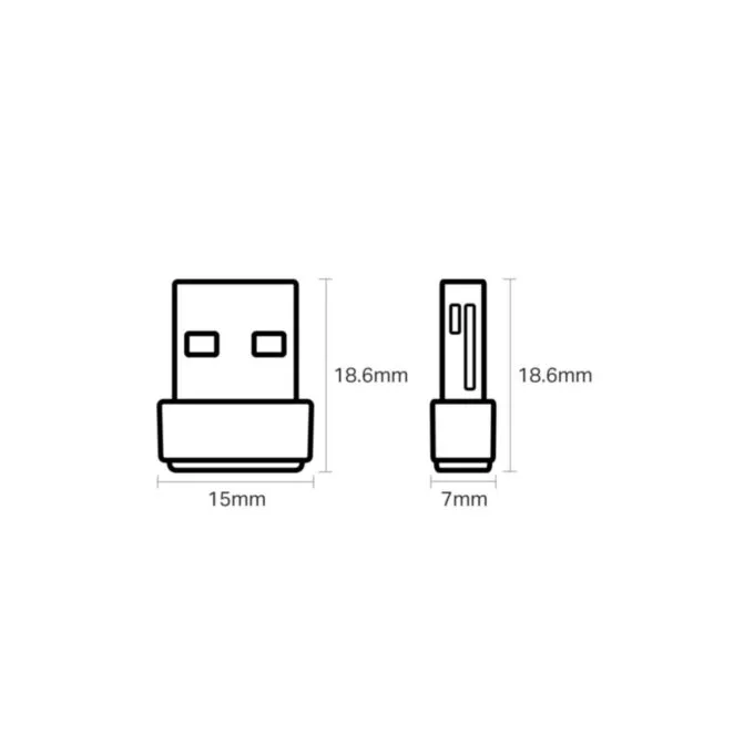 TP-Link Archer T2U Nano - USB 2.0 Dual-Band Wi-Fi Adapter 433 Mbps, Black — image 4