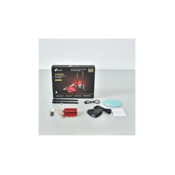 TP-Link Archer TX3000E - PCIe Wi-Fi 6 Adapter - Dual-Band 2402 Mbps, Bluetooth 5.0, Black/Red — image 4