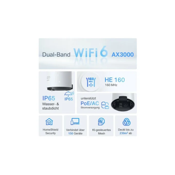 TP-Link Deco X50-Outdoor - AX3000 Wi-Fi 6 Mesh Access Point, Dual-Band (2.4/5 GHz), White — image 16