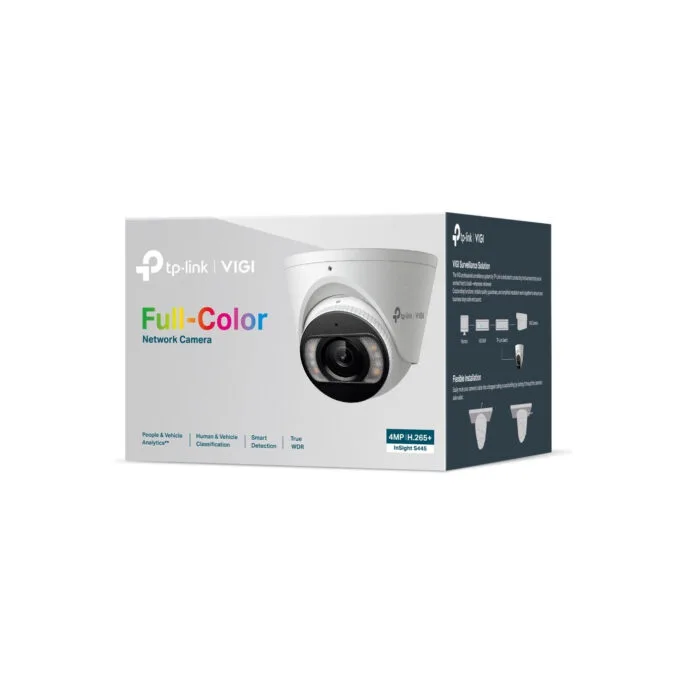 TP-Link Omada InSight S445 - 4MP Full-Color Turret IP Camera - 2.8mm Lens, White, PoE, IP67 — image 5