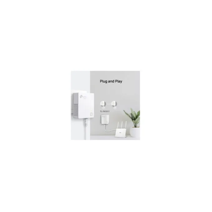 TP-Link Powerline Adapter Kit - TL-PA7019 KIT - 1000 Mbps Gigabit Ethernet, White — image 6