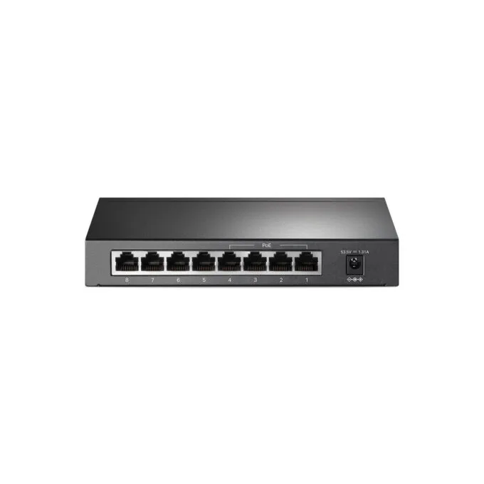 TP-Link SF1008P - 8-Port 10/100Mbps PoE Desktop Switch, 8 PoE+ Ports (57W), Black Metal — image 3