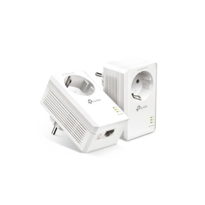 TP-Link TL-PA7017P KIT - Powerline Adapter 1000Mbps, 1x Gigabit LAN, Passthrough Socket, White — image 1