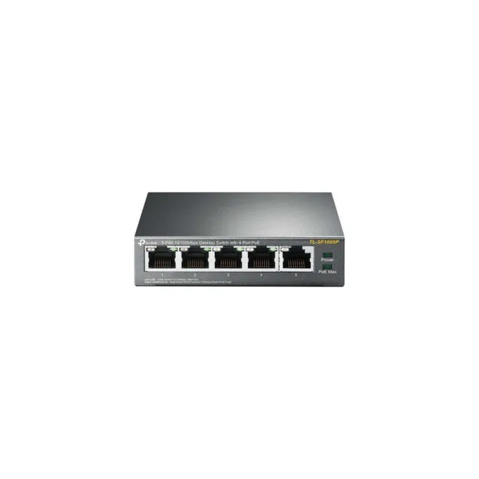 TP-Link TL-SF1005P - 5-Port Fast Ethernet Unmanaged Switch - 4x PoE (IEEE 802.3af), Desktop — image 2