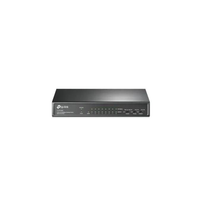 TP-Link TL-SF1009P - 9-Port Fast Ethernet Unmanaged Switch, 8x PoE+ Ports, 65W Budget, Black — image 1