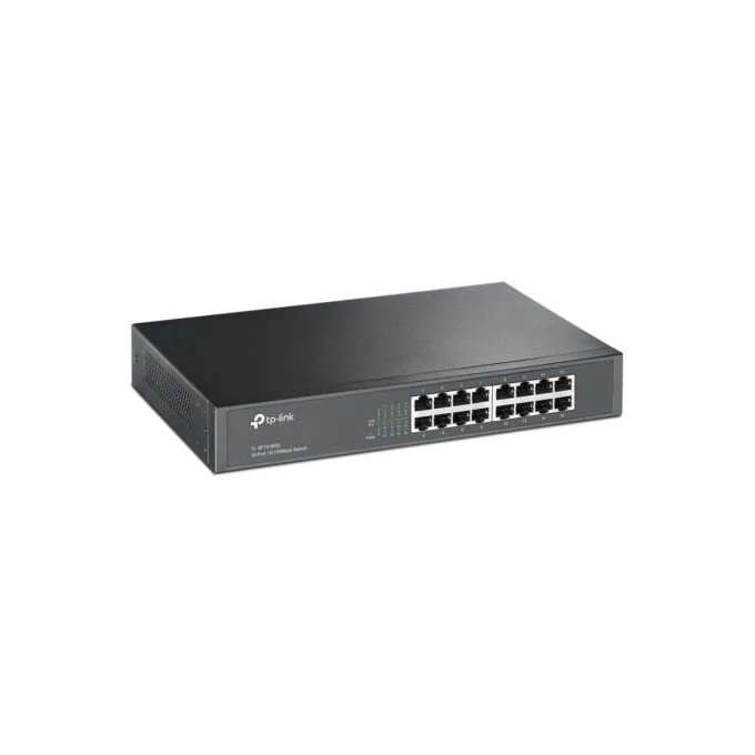 TP-Link TL-SF1016DS - 16-Port Fast Ethernet Switch - Unmanaged, 1U Rackmount, Fanless, Black — image 2